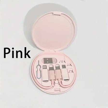 4-i-1 USB-C till Lightning Adapter Set (Rosa)