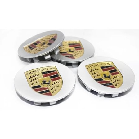 75MM 4-pack Porsche Silver Center Cap (Singel)-FA3-