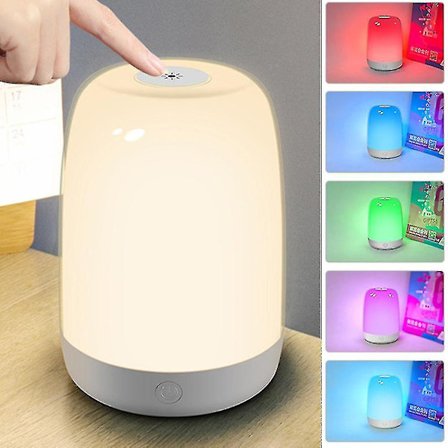 Vekkeklokke med soloppgang, 5 naturlige lyder, LED-nattslys