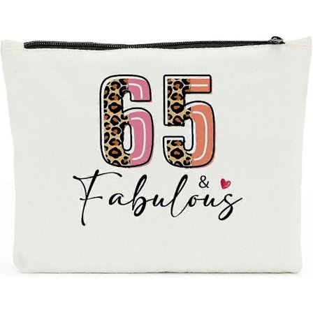 65-årsdagspresenter för kvinnor, 65-årspresentidéer, Grattis på 65-årsdagen Sminkväska, 65-årsdagspresenter för jubileum, Födelsedag