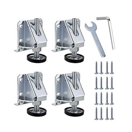 Sett med 4 justerbare møbeljusteringsben for bord, hyller,