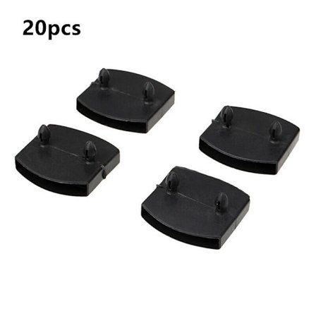 10/20 Stykker Sorte Plastik Udskiftnings Lameller til Senge Plastik Center/Endestykker Opbevaringsholder Rammebeskyttelse til Møbler