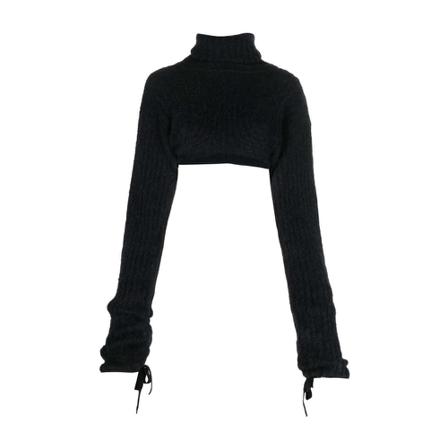 Andrea Adamo, Turtlenecks Zwart, Dames, Maat:S