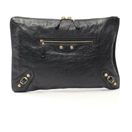 Balenciaga Vintage, Pre-owned Clutch Zwart, Dames, Maat:ONE Size