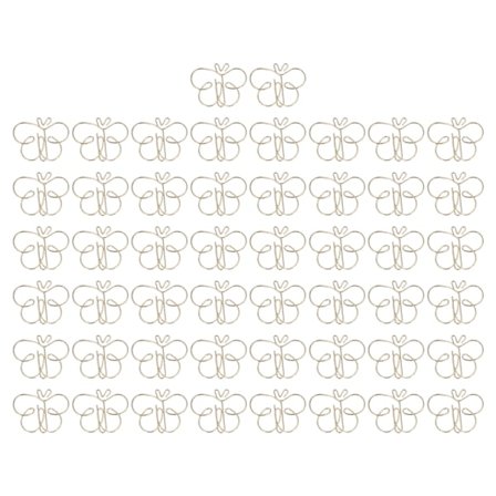 50 stk. Gyldne Sommerfugle Papirclips Galvaniseringsproces Anti-Rust Dyreformer Papirclips Antislip Små Papirclips