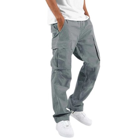 Herr Multi Pockets Cargo Byxor Baggy Work Combat Byxor