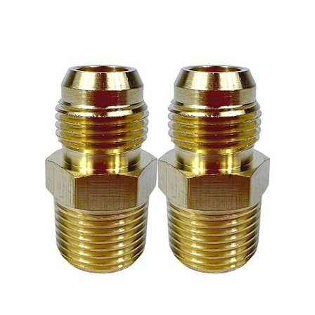 2 STK Han-par Rørfitting Halv Union Gas Adapter