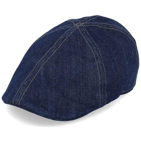 Stetson - Blauw flatcap Cap - Texas Sustainable Denim Blue Flat Cap @ Hatstore