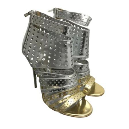 Jimmy Choo Pre-owned Pre-owned Laarzen , Grijs , Dames , Maat: 38 EU Vintage Schoenen