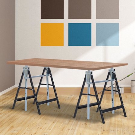 Rootz Steiger -pukki - musta - Q195, teräs - 78,5 cm x 12,5 cm x 19,5 cm