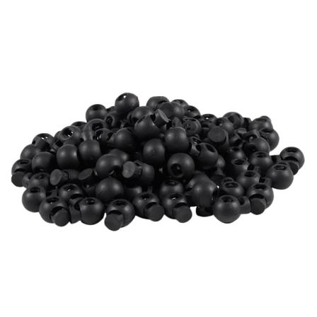 100 st snörlås DIY svart plastkontakt snörlås