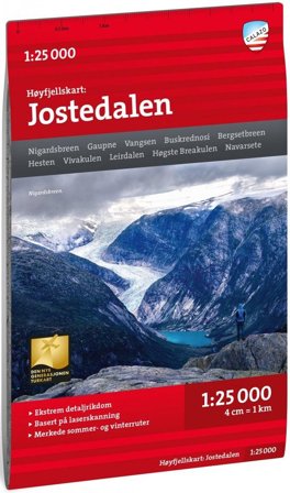 Calazo Høyfjellskart Jostedalen 1:25 000