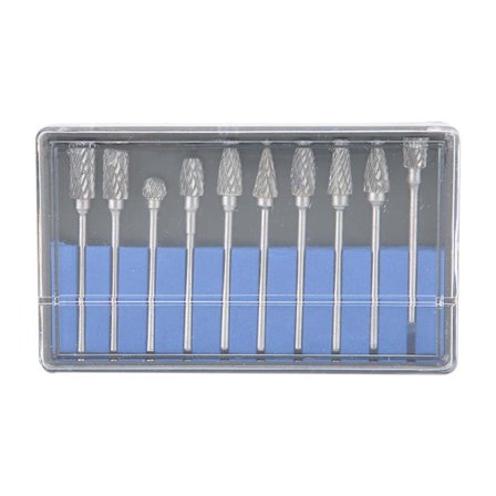 10 st Tungstenstål Slipsten Set för Nagelpolering Manikyr Borr Bits Verktyg