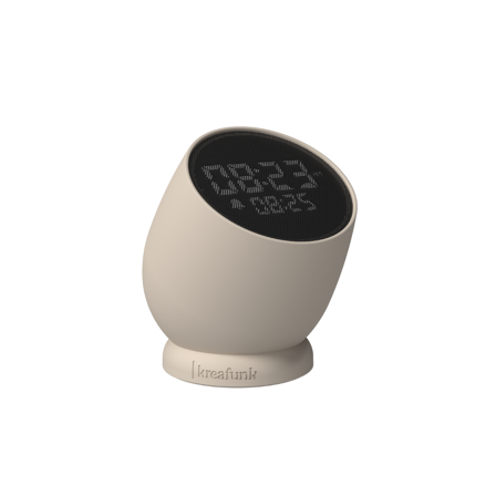 Kreafunk - Bell - Wecker, Ivory Sand, Kabellos, Schlummerfunktion, Display mit Berührung