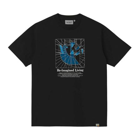 Carhartt Wip, Living T-Shirt Czarny, Mężczyzna, Rozmiar: S