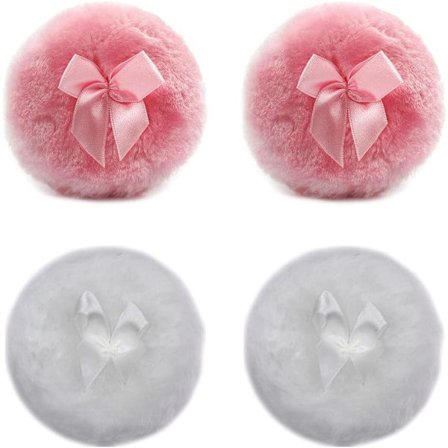 Fluffy Plush Powder Puff, Soft Face Powder Puff Bowknot