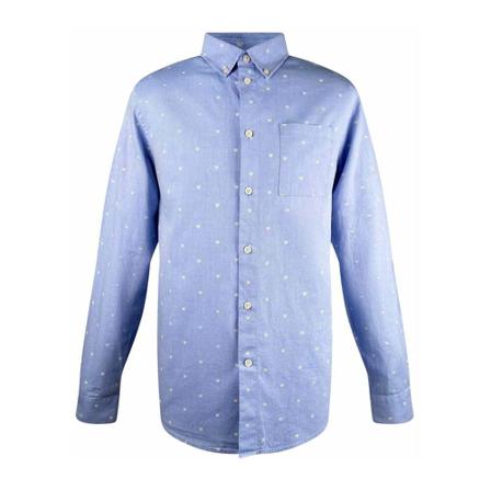 Wood Wood, Casual Shirts Blauw, Heren, Maat:M