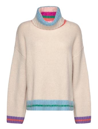 Sweater With Roll Neck Designers Knitwear Turtleneck Cream Stella Nova