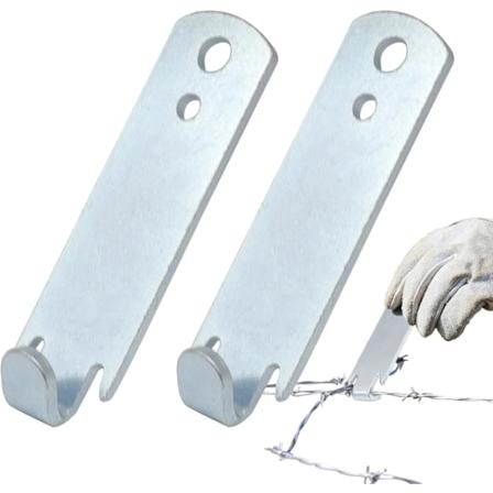 Gjerdetråd-vridere for T-stolpeklips, 2X robuste stål T-stolpeklips-trådstrammer, ergonomisk multifunksjonelt trådvredeverktøy, rustfritt 