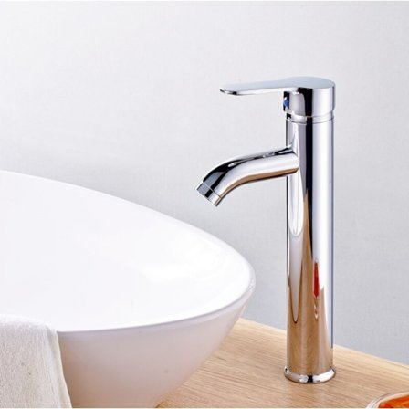 RU-Enhånds blandebatteri for bad - Sølv, Lang