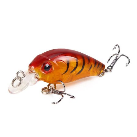 Fiskeriagn, 2 stk. kunstig hård agn fiskekroge 3d kunstige fiskeagn, Wobbler kunstig agn 4,5 cm