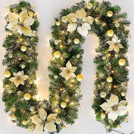 2,7m Julelys Rattan Dekorativ Garland Ferie Dekoration