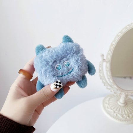 3D Pehmo Iso Silmä Kuulokekotelo Sopiva AirPods Pehmeä Suojakuori Syksy Talvi