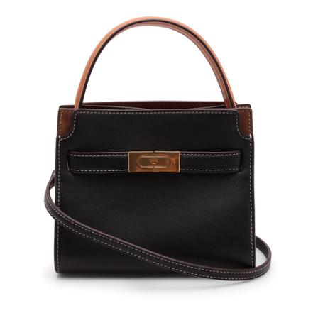 Tory Burch, Lee Radziwill Petite Shoulder Bag Zwart, Dames, Maat:ONE Size