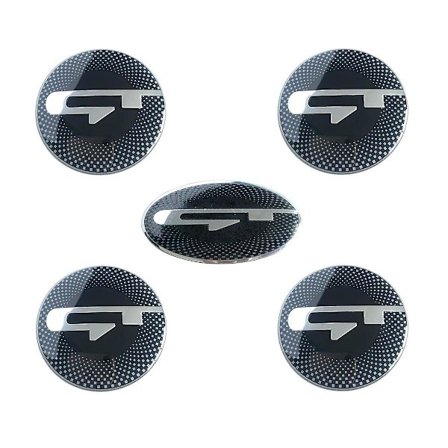 5 st. Stinger/GT Bilrattstyre Center Cap Dekal Emblem för Kia [DB]