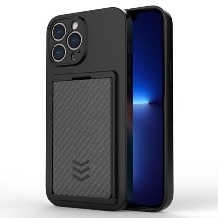 IPhone 13 Pro Max skal med en korthållare - Svart Svart