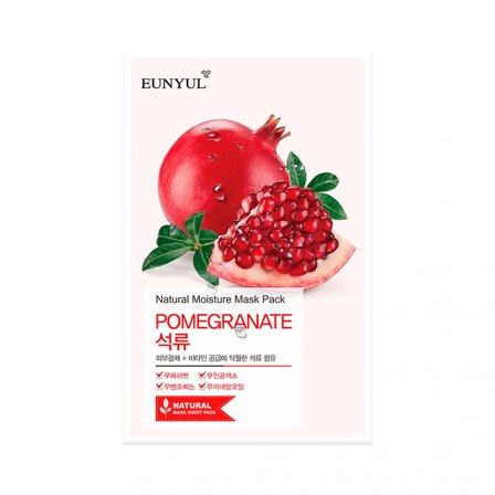 EUNYUL Viso Natural Moisture Mask Pack-pomegranate 22ml - Maschera Illuminante