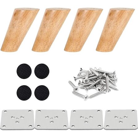 4 kpl 12 cm puinen huonekalujalat kiinteät suippenevat puupöydän jalat viistot sohvan jalat korvaavat huonekalujalat kiinnitysruuveilla ja 