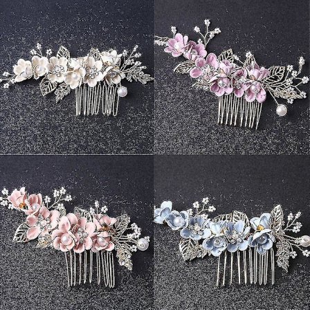 Brude Hårspænde Hovedbeklædning Perle Hårbørste Bryllupstilbehør