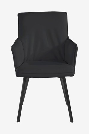 Loft24 - Stol med armlæn Sally, 2 stk. - Sort - Stole med armlæn - Fra Homeroom