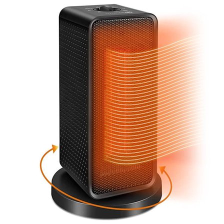 Sähköinen lämpöpuhallin 600W/1200W PTC keraaminen lämmitin hiljainen tila lämmitin ylikuumenemissuojalla