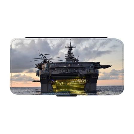 Amfibiskt Anfallsfartyg Iphone 14 Pro Max Plånboksfodral Multifärg