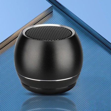 Liten Bluetooth-högtalare, portabla Bluetooth-högtalare, trådlös högtalare med kraftfull bas och stereoparning (Svart)