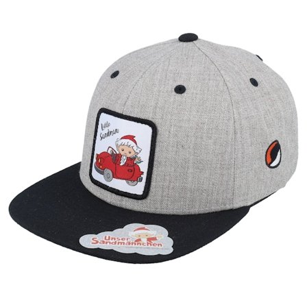 Unser Sandmännchen - Grey - snapback - Cap - Kids Sandmännchen Patch Heather Grey/Black Snapback - Hatstore