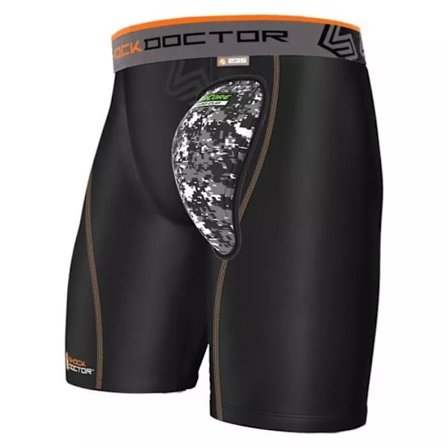 Shock Doctor Air Core Ultra Mjuk Basballskydd med Svart Short -Shock Doctor- Storlek: XL