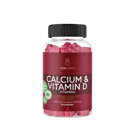 VITAYUMMY Kalcium & Vitamin D 60 Gummies Hallon