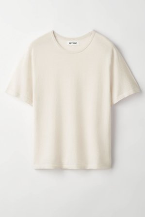 Soft Goat - Fine Knit T-shirt - Women cashmere sweater - XS - Cream