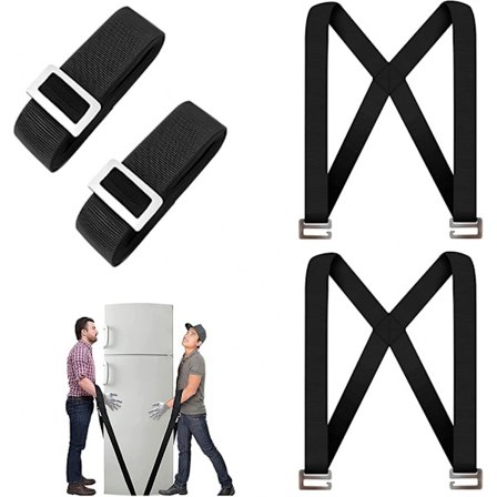 Kantohihnat Muutto (Musta), Ergonominen Huonekalujen Kantohihna Helppo Nosto Raska