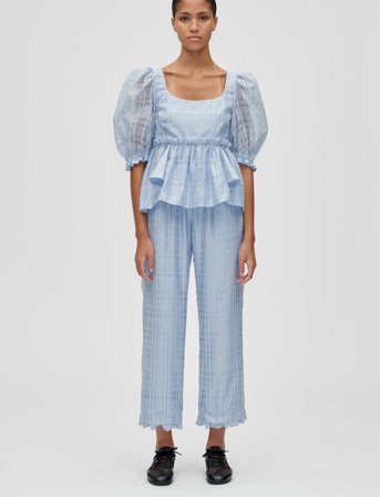 STINE GOYA 2441 Sheer Organza Plaid, Sheer Ruf - Blue - S