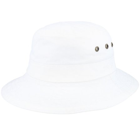 Stetson - White - bucket - Hat - Delave Organic Cotton White Bucket - Hatstore