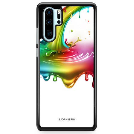 Bjornberry Hårdskal Huawei P30 Pro - Regnbågs Splash