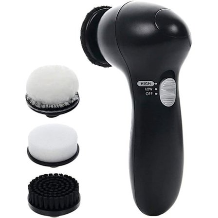 (sort) Elektrisk skopudser, bærbar læderpleje rengøringssæt, til hjem og rejse