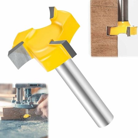 Shank träskärare T-formad träskärare 1/4 tum skaft planfräs 8mm skaft T-mutter fräsverktyg träbearbetningsverktyg