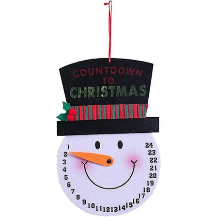 Jul Adventskalender, Jul Nedräkningskalender, Jul Nedräkning Vägg Hängande Adventskalender Jul Rustik Rund Nedräkningshänge SnögubbeW