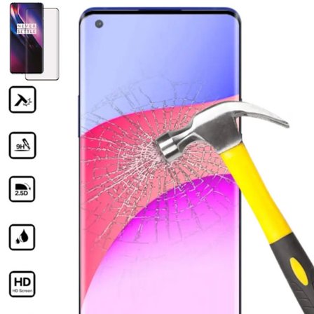 OnePlus 8 skærmbeskytter 9H passer til cover etui høretelefoner -