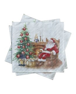 Servietter Tomtero Hvid - Pixie Design